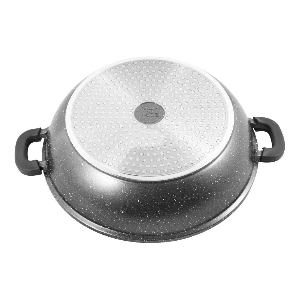 Low Casserole Marble Grey  32 cm