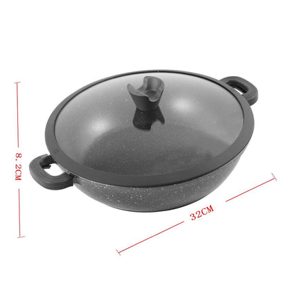 Low Casserole Marble Grey  32 cm