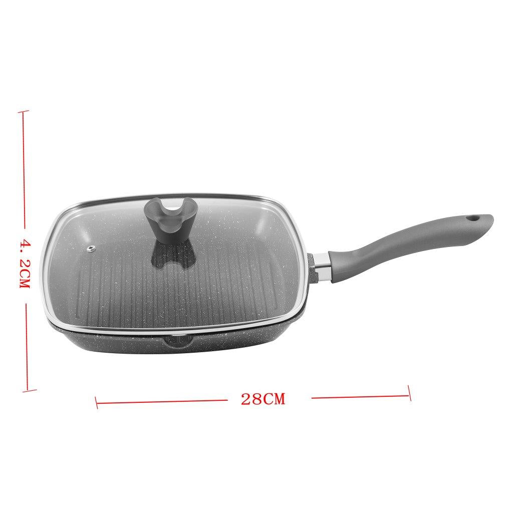 Granite Grill Pan - Grey  28 cm