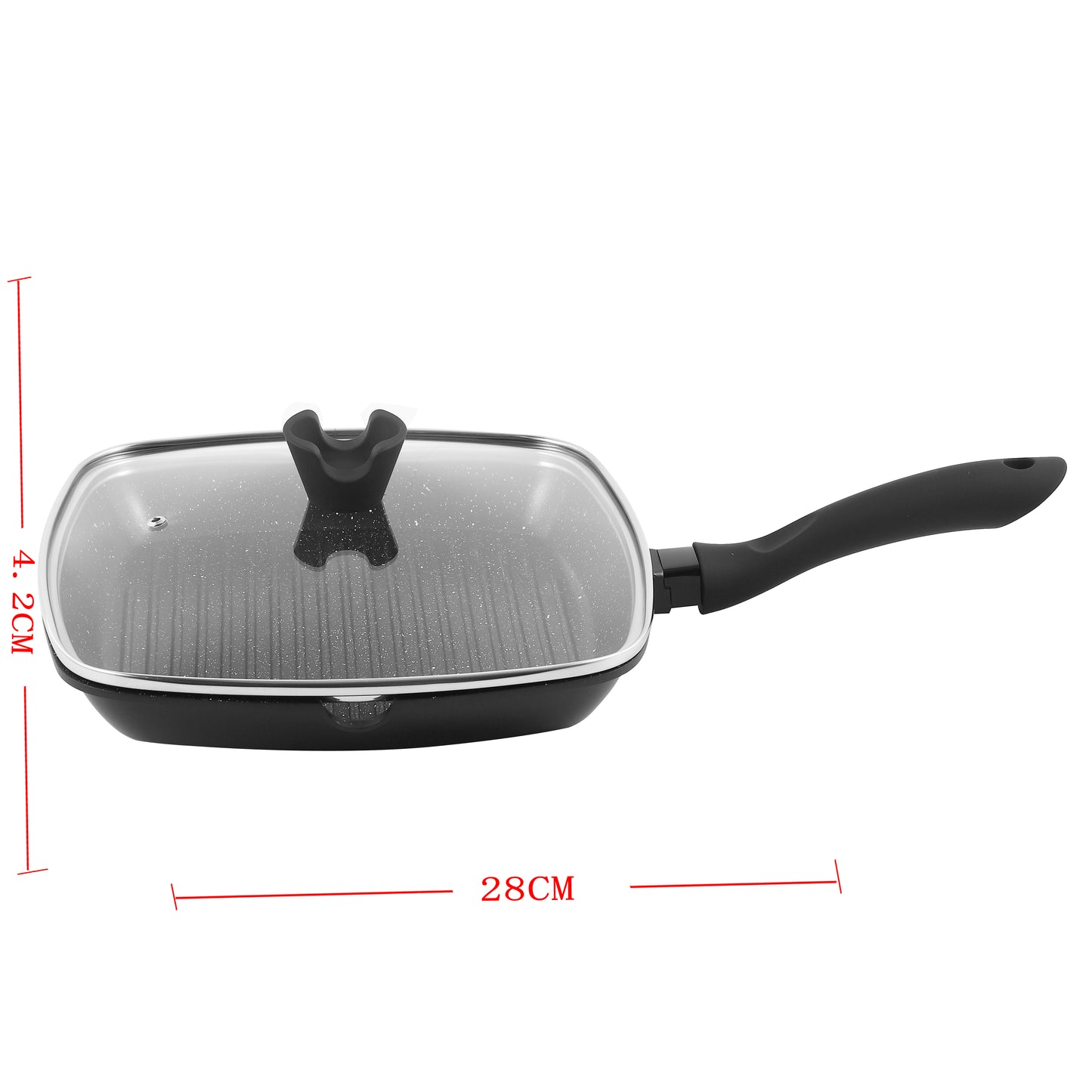 Granite Grill Pan - Black 28 cm