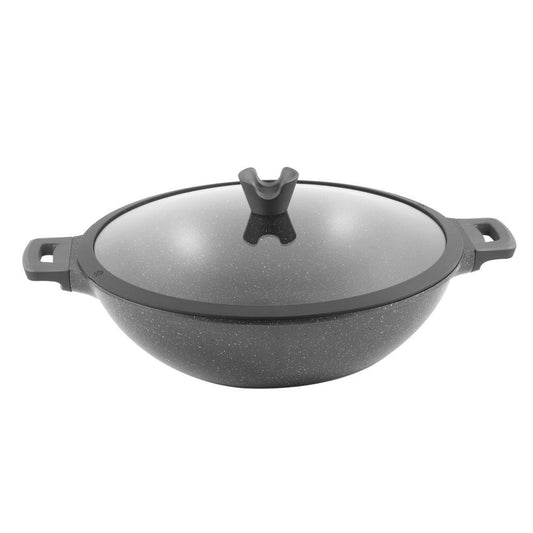 Wok Pan Marble Grey  36 cm