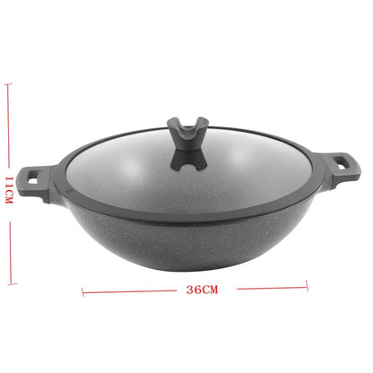 Wok Pan Marble Grey  36 cm