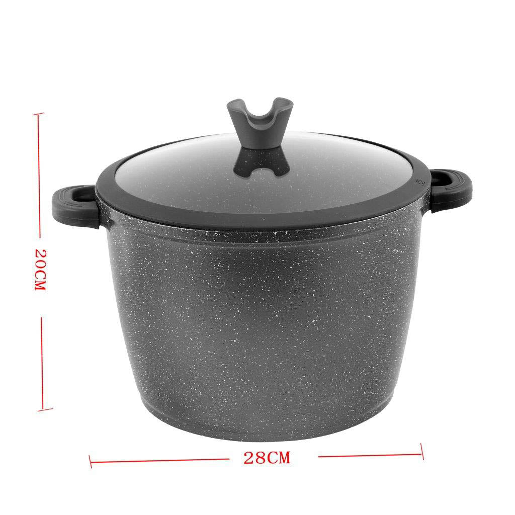 Granite Grey Stock Cooking Pot-  28 cm