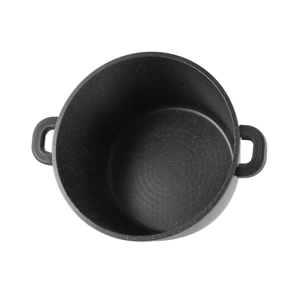 Granite Black Stock Cooking Pot-  28 cm
