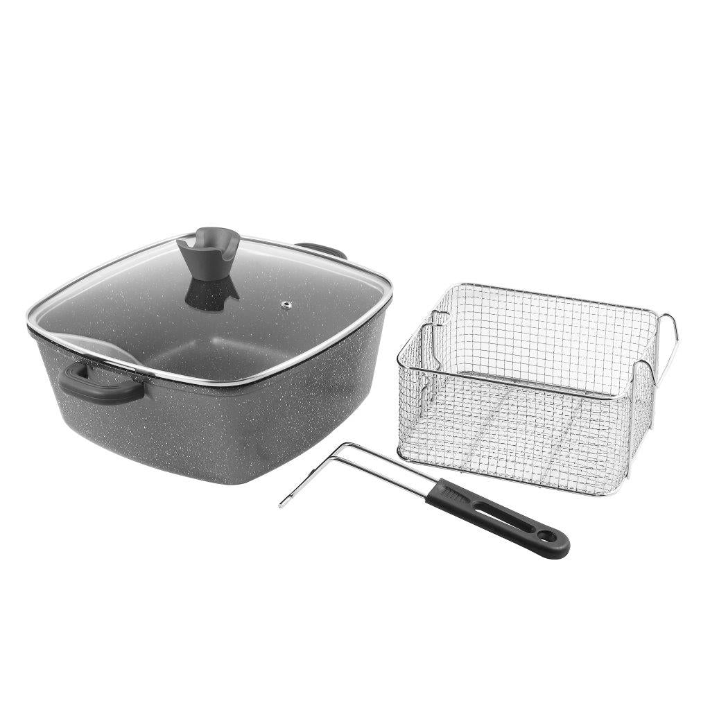 Granite Frying Pot Grey - 28 cm