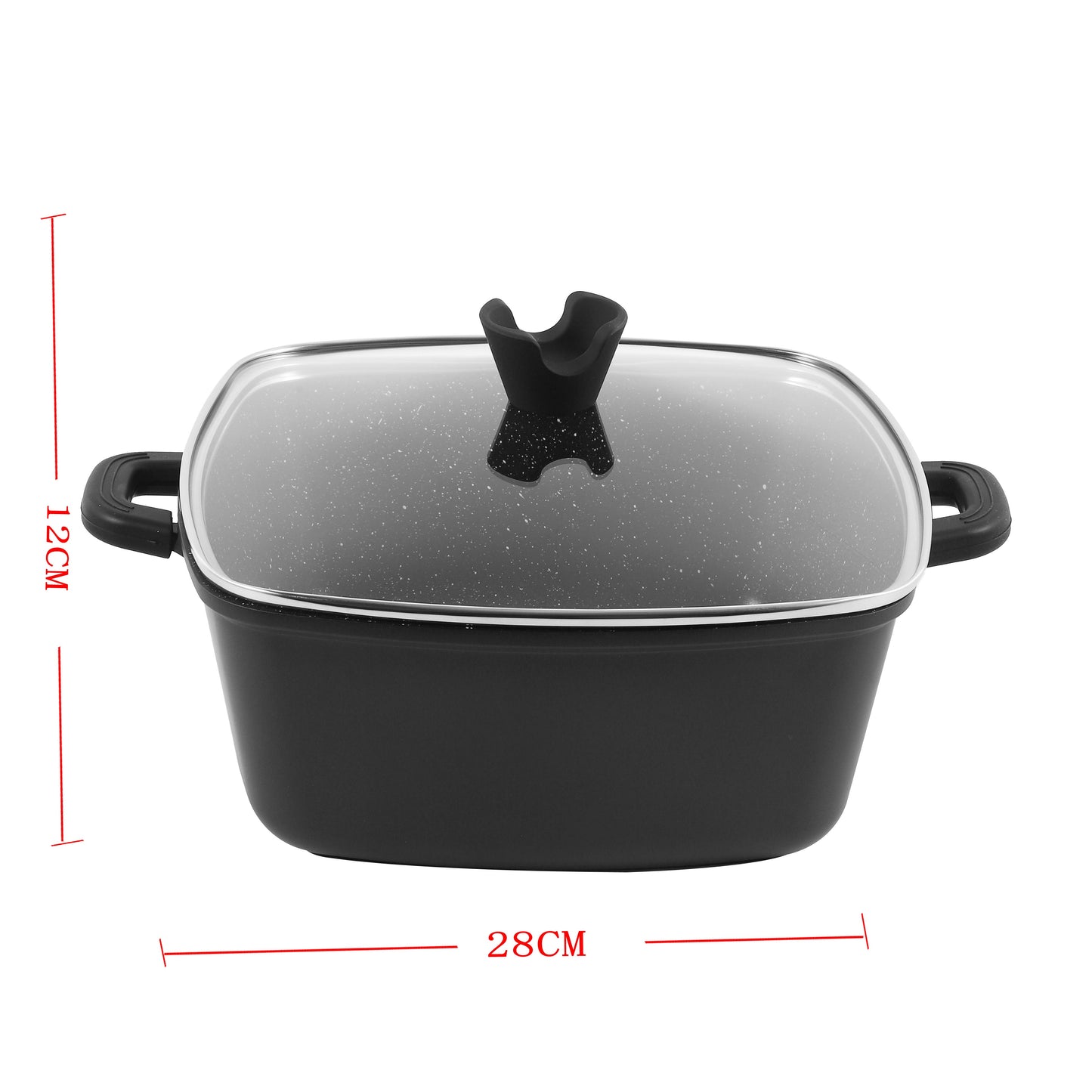 Granite Frying Pot Black - 28 cm