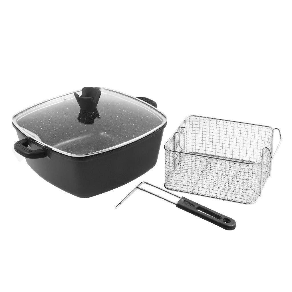 Granite Frying Pot Black - 28 cm