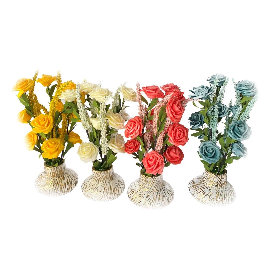 Realistic Touch Artificial Plant Flower Pot Home Interior Deco 42 cm