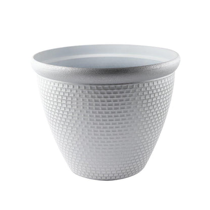 Plastic Silver Plant Caddy Flower Pot Planter 40.5*33.5 cm