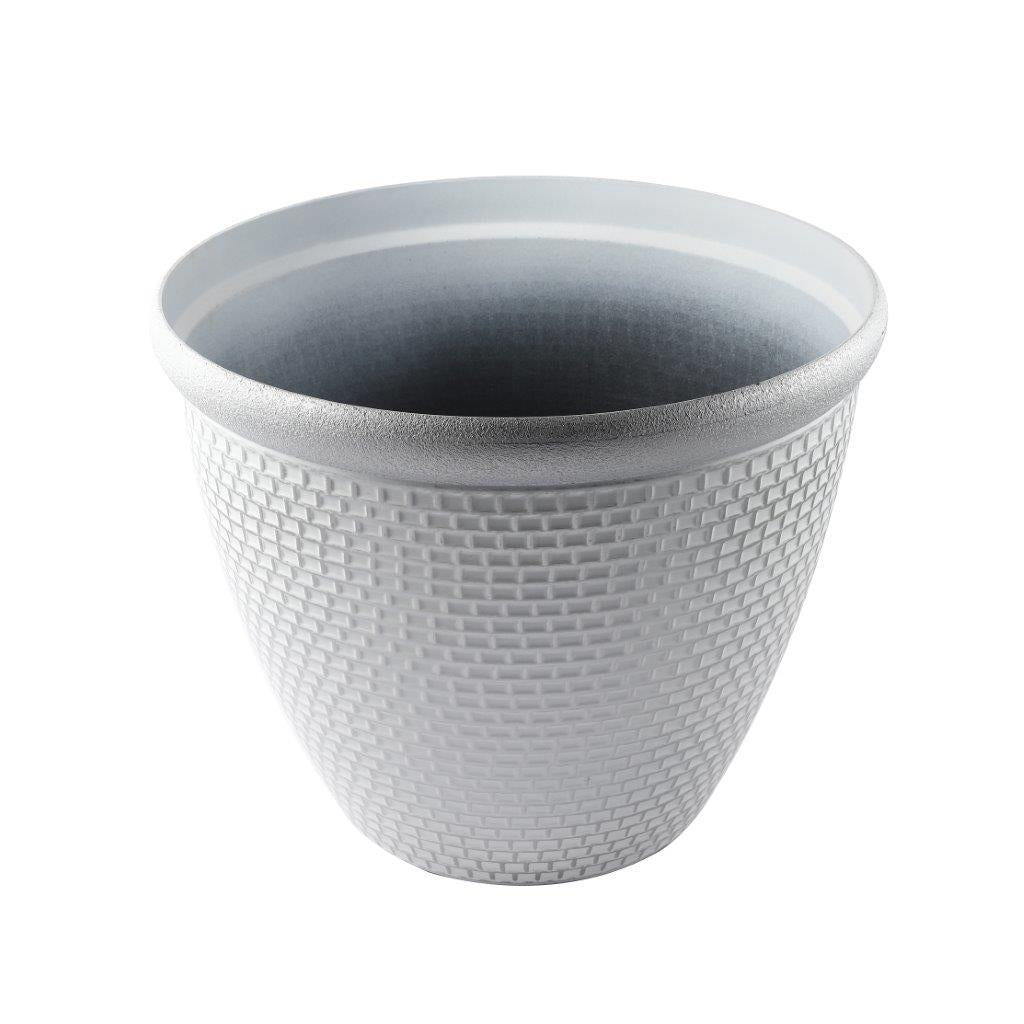 Plastic Silver Plant Caddy Flower Pot Planter 40.5*33.5 cm