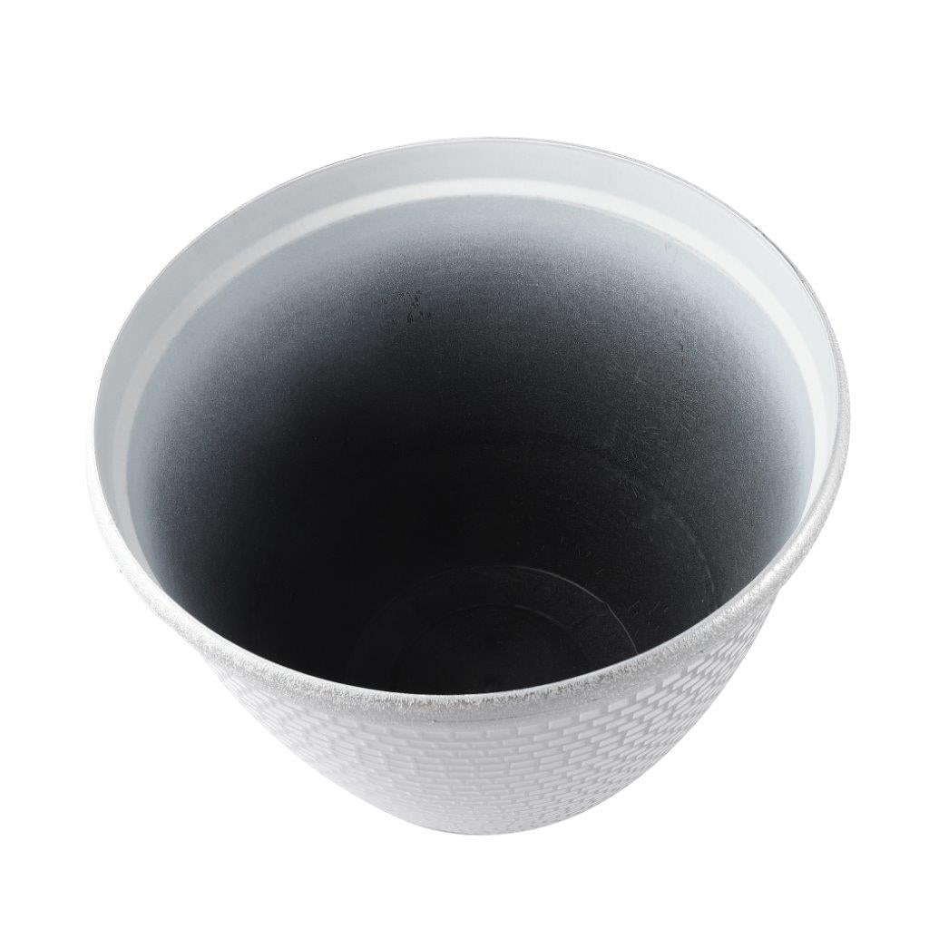 Plastic Silver Plant Caddy Flower Pot Planter 35.5*29 cm