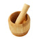 Bamboo Garlic Mortar and Pestle 12.5*11 cm