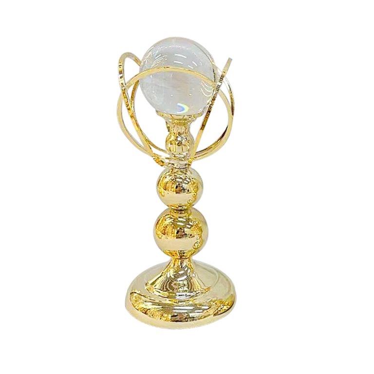 Elegant Metal Craft Glass Sphere Wedding Table Centrepiece 13*30 cm