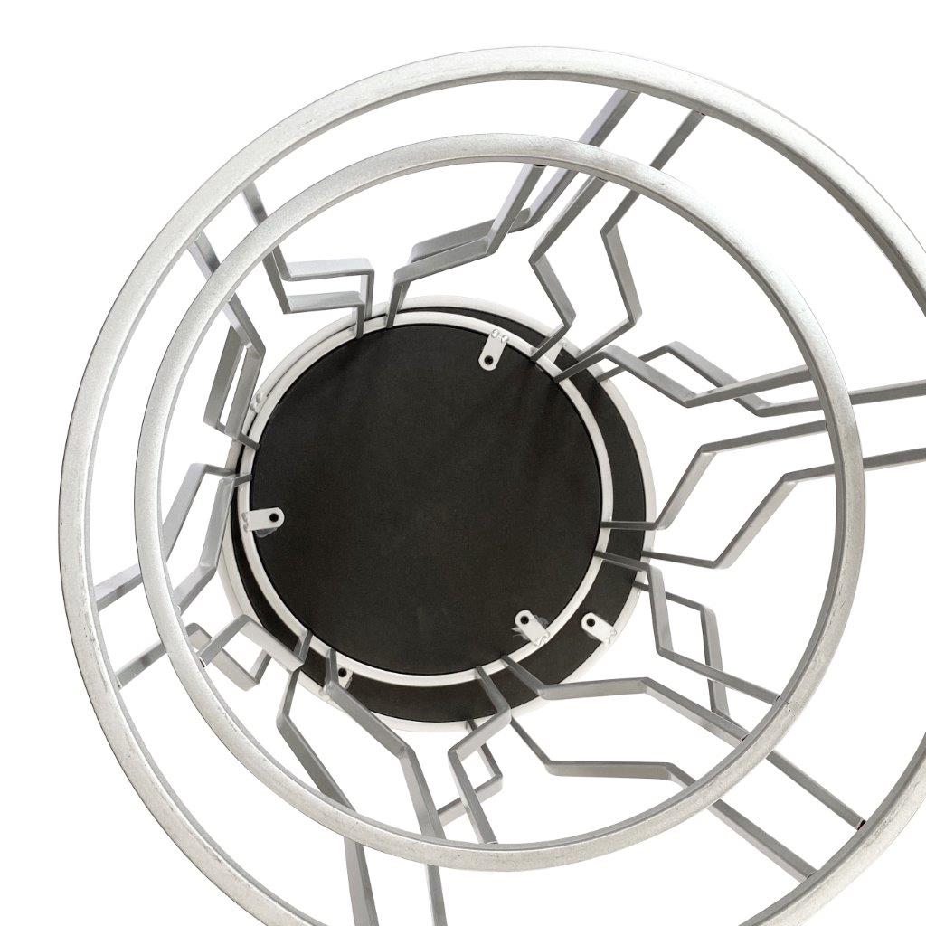 Metal Glasstop Abstract Design Round Side Table Set of 2 38X50/32*45 cm
