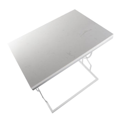 Metal Marble top Abstract Design Rectangle Side Table Set of 2 48*32*50/28*41*45 cm