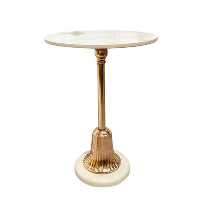 Metal Marbletop Abstract Design Round Side Table Corner Table 35X45CM cm