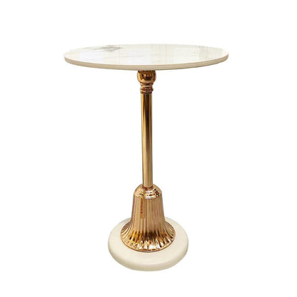 Metal Marbletop Abstract Design Round Side Table Corner Table 35X45CM cm