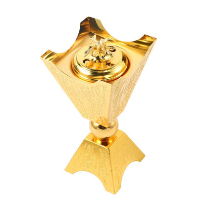 Essential Oil and Incense Burner Diffuser Metal Decor Craft 10*10*21.5 cm