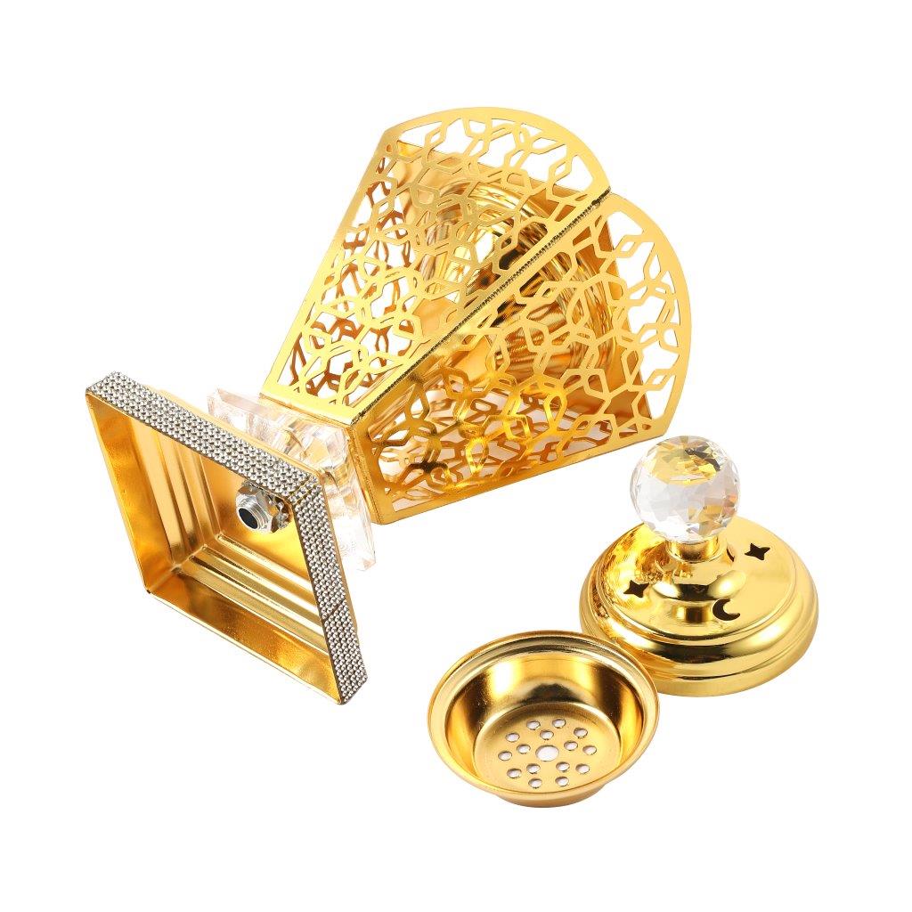 Essential Oil and Incense Burner Diffuser Metal Decor Craft 10*10*22 cm