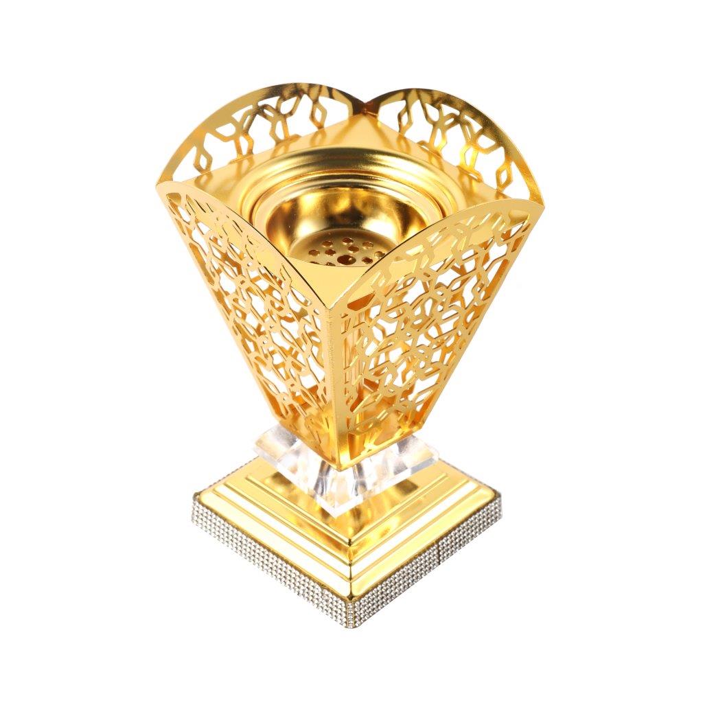 Essential Oil and Incense Burner Diffuser Metal Decor Craft 10*10*22 cm