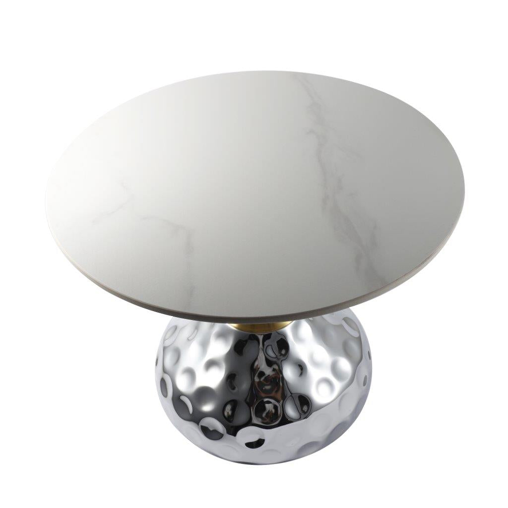 Metal Marbletop Abstract Design Round Centre Table Coffee Table 50*43 cm