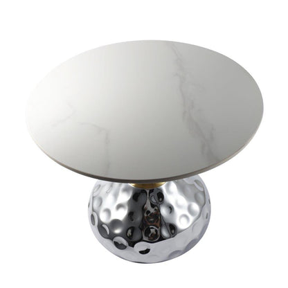 Metal Marbletop Abstract Design Round Centre Table Coffee Table 50*43 cm