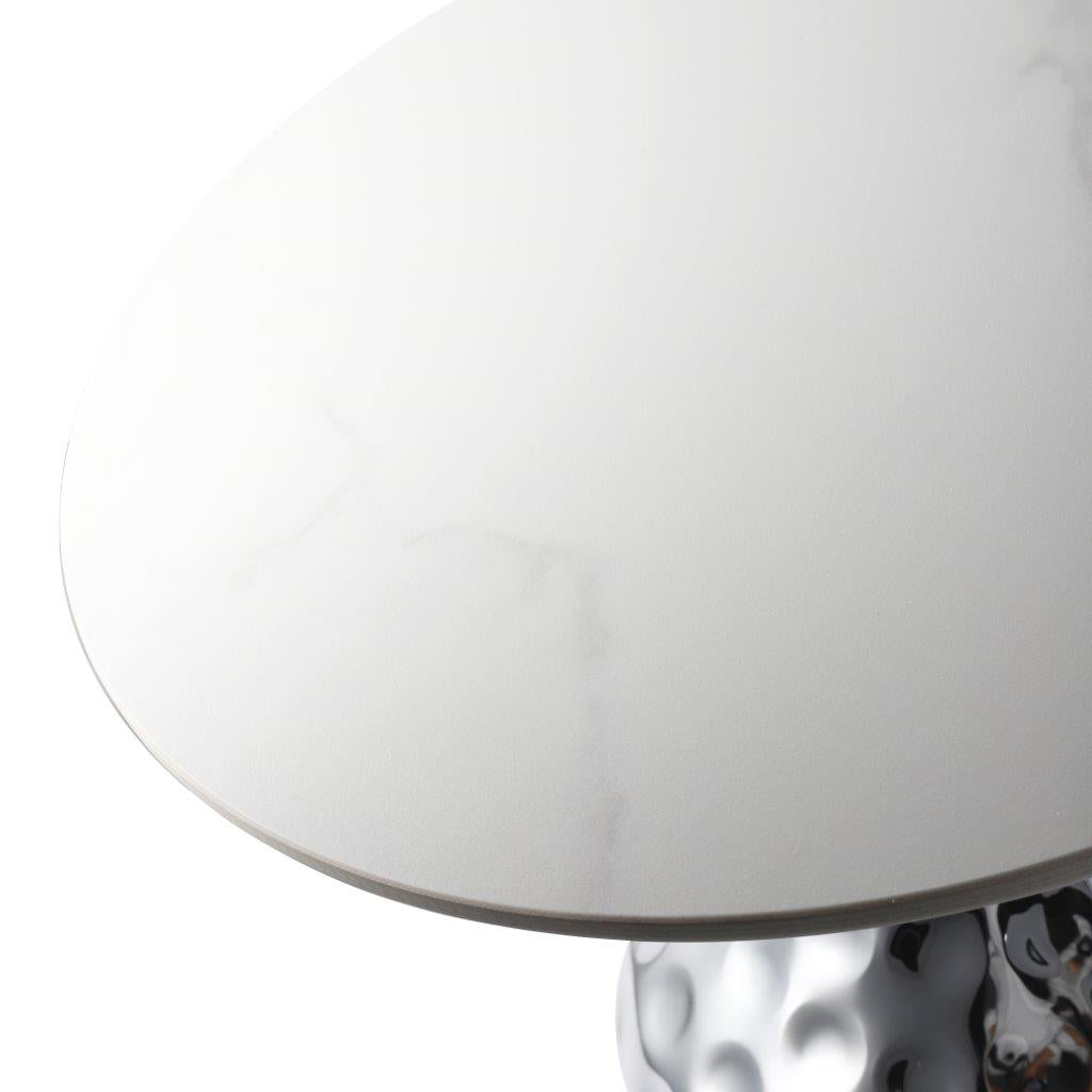 Metal Marbletop Abstract Design Round Centre Table Coffee Table 50*43 cm