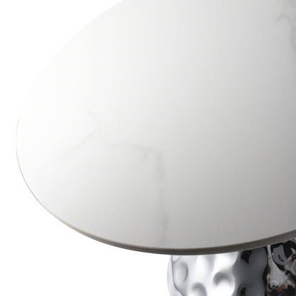 Metal Marbletop Abstract Design Round Centre Table Coffee Table 50*43 cm