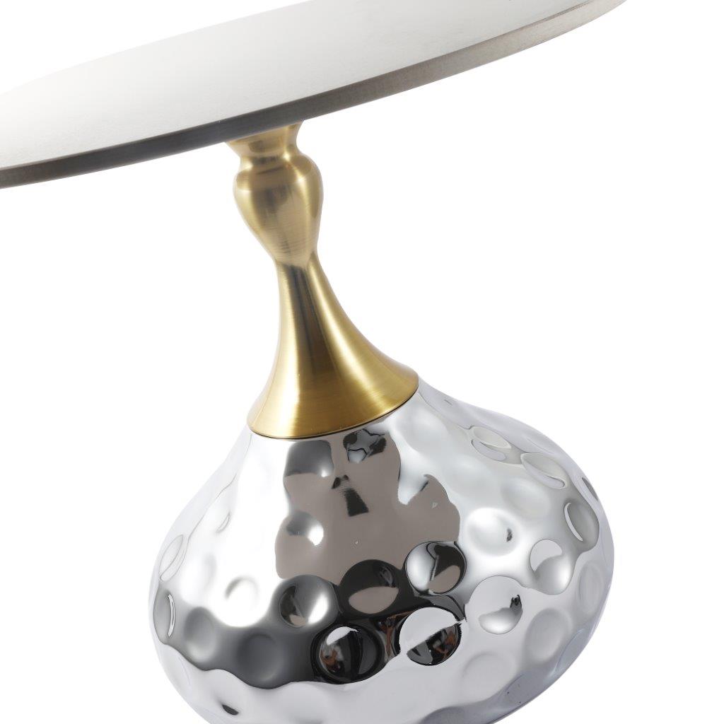 Metal Marbletop Abstract Design Round Centre Table Coffee Table 50*43 cm