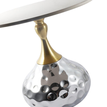 Metal Marbletop Abstract Design Round Centre Table Coffee Table 50*43 cm