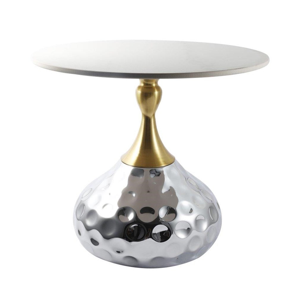 Metal Marbletop Abstract Design Round Centre Table Coffee Table 50*43 cm