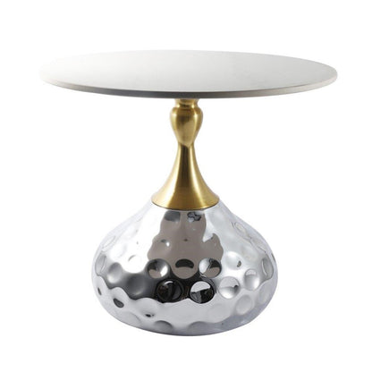 Metal Marbletop Abstract Design Round Centre Table Coffee Table 50*43 cm