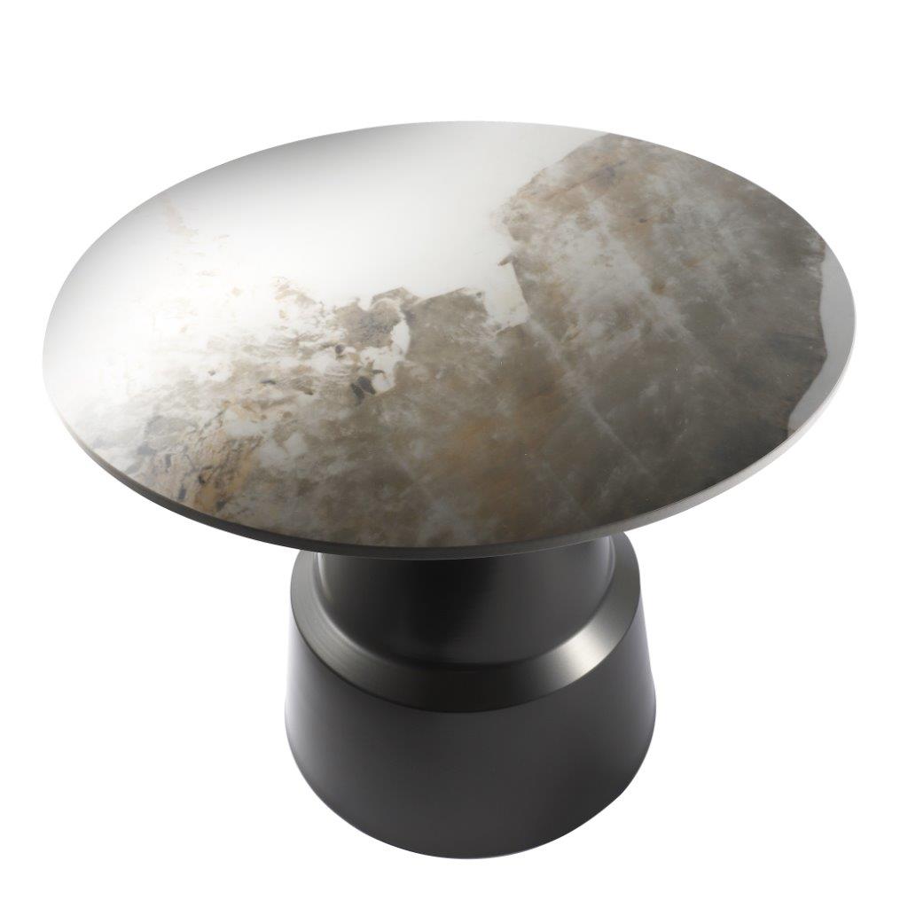 Metal Marbletop Abstract Design Round Centre Table Coffee Table 78*78*40/58*58*50 cm