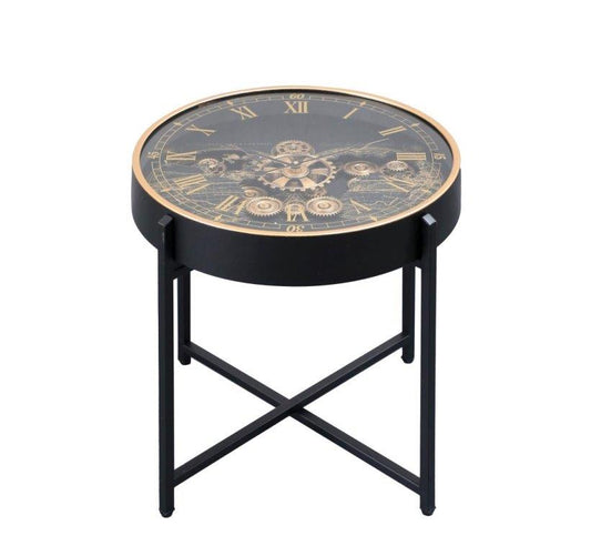 Modern Mechanical Display Metal Round Wall Clock Table Style 51*50 cm