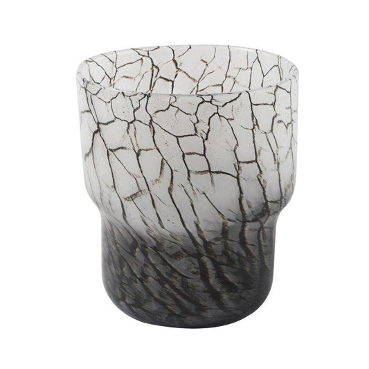 Home Decor Modern Abstract Craft Blue Tabletop GlassVase 16.5*20 cm