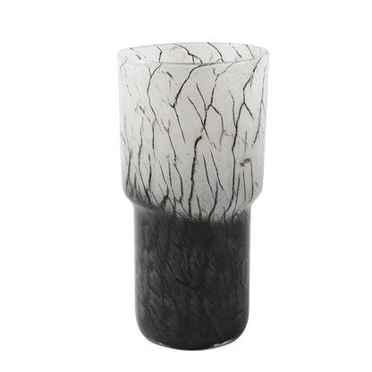 Home Decor Modern Abstract Craft Blue Tabletop GlassVase 15*30 cm