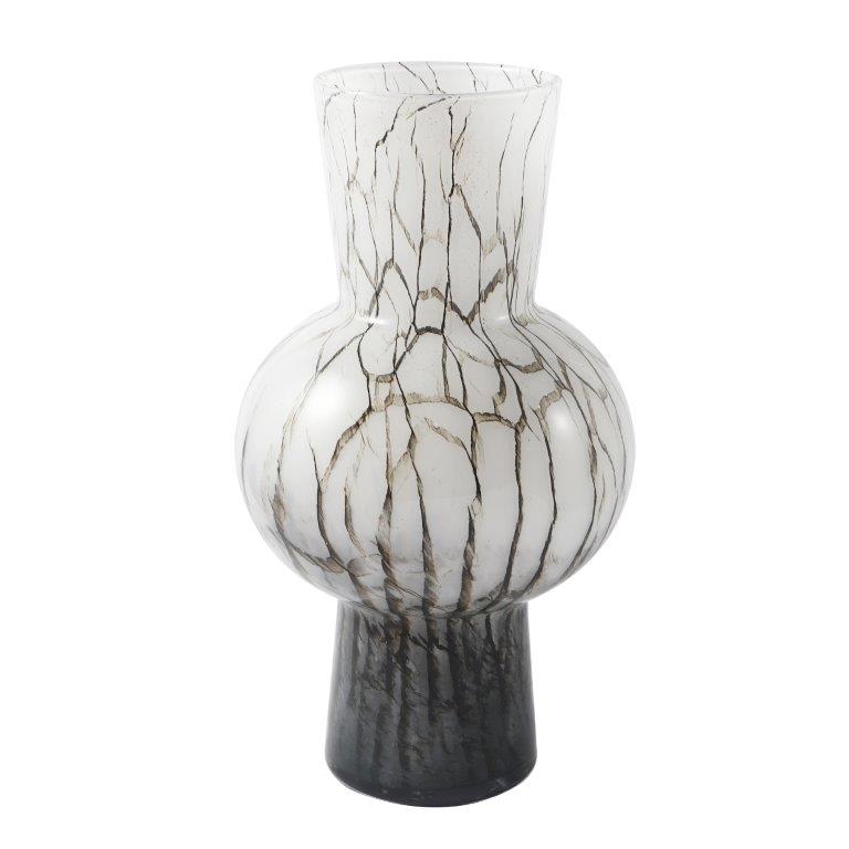 Home Decor Modern Abstract Craft Blue Tabletop GlassVase 22.5*41.5 cm