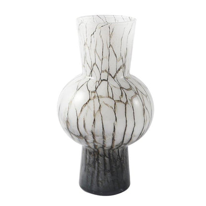 Home Decor Modern Abstract Craft Blue Tabletop GlassVase 22.5*41.5 cm