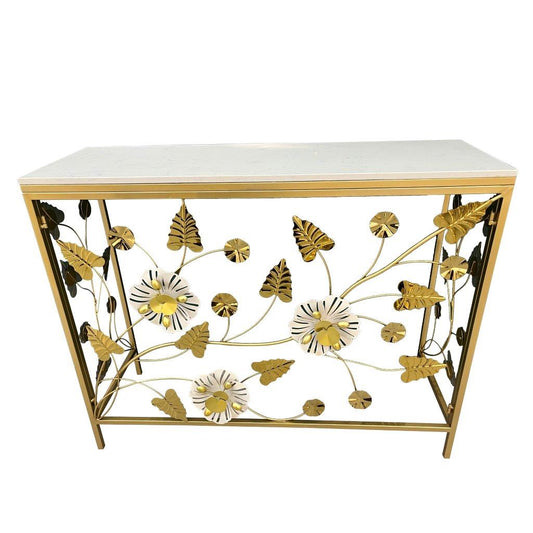 Rectangular Gold Metal Accent Console Table Dresser Table 100*35*79 cm