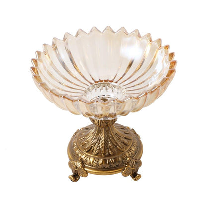 Moroccan Glass Craft Deco Bowl Gold Vase Wedding Table Centrepiece 20*17 cm