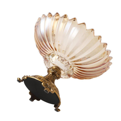 Moroccan Glass Craft Deco Bowl Gold Vase Wedding Table Centrepiece 25*19 cm