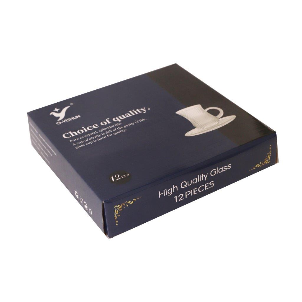 Premium Lead Free Istikani Tea Cup and Saucer Set of 6 Pcs
