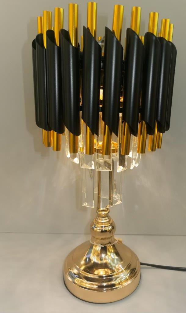 Home Decor Bedside Desktop Table Lamp Metal Base Artistic Shade  37*17 cm
