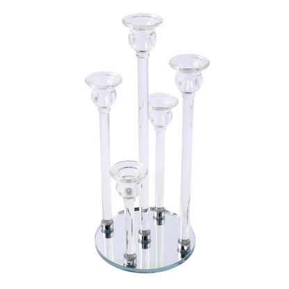 Home Decor Crystal Decor Table Top Candleholder 5 Arms  37 cm