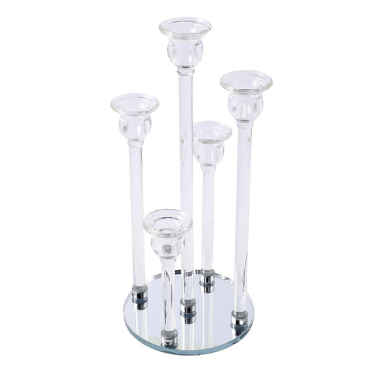 Home Decor Crystal Decor Table Top Candleholder 5 Arms  37 cm