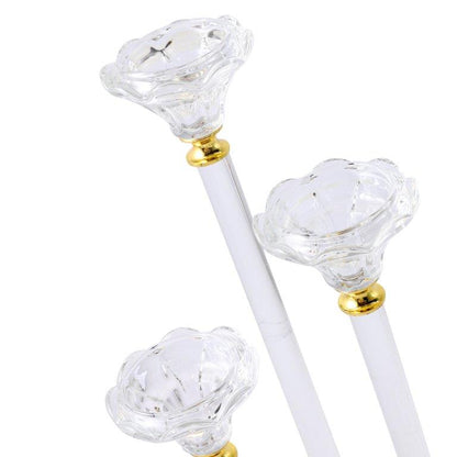 Home Decor Crystal Decor Table Top Candleholder 3 Arms  37 cm