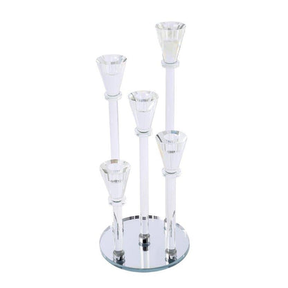 Home Decor Crystal Decor Table Top Candleholder 5 Arms  37 cm