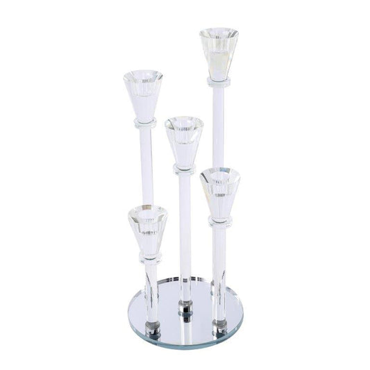 Home Decor Crystal Decor Table Top Candleholder 5 Arms  37 cm
