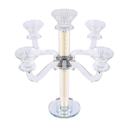 Home Decor Crystal Decor Table Top Candleholder 3 Arms  36 cm