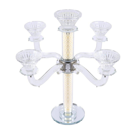 Home Decor Crystal Decor Table Top Candleholder 3 Arms  36 cm